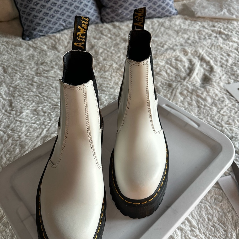 Dr. Martens White Ankle Boots - Picture 2 of 6